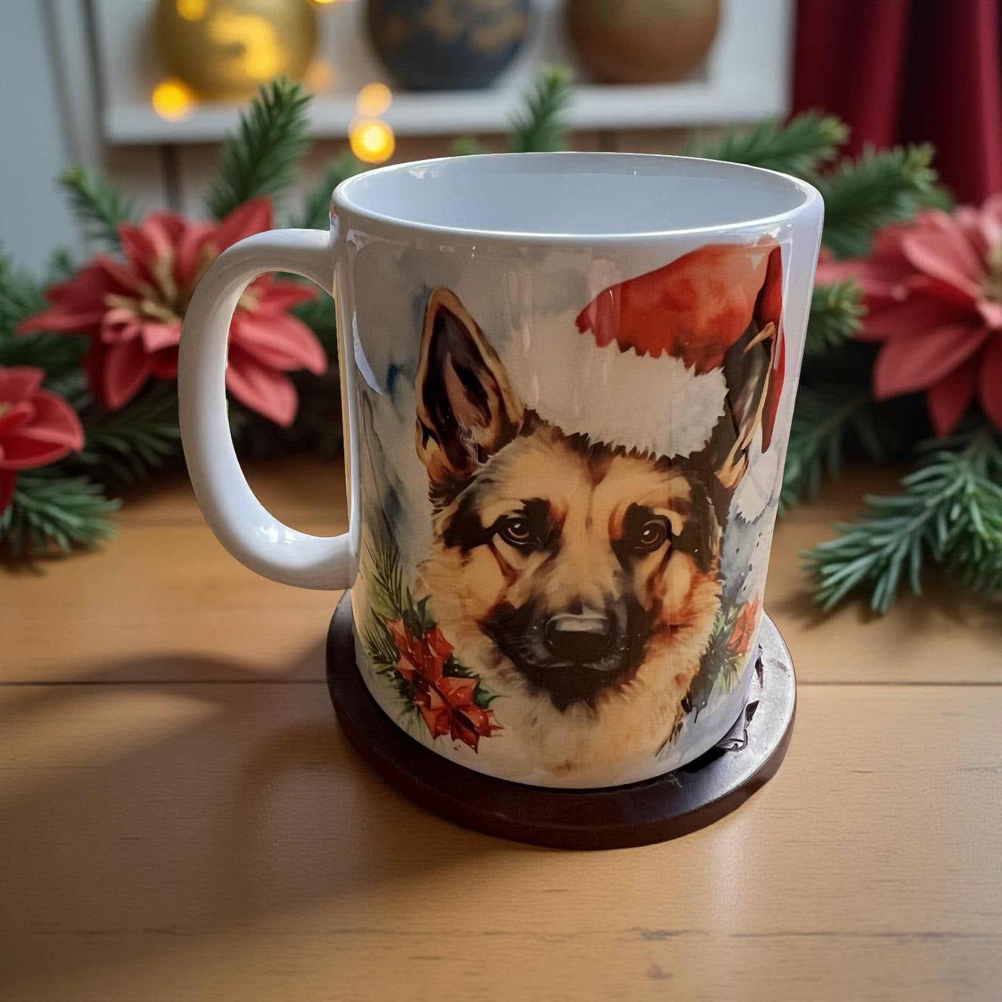 Christmas German Shepherd Dog Mug