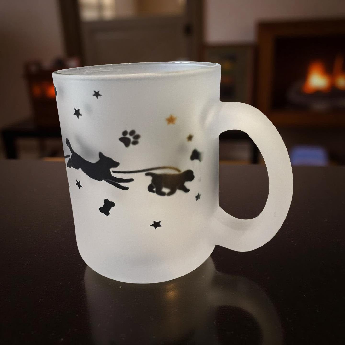 Frosted Santas Sleigh Glass