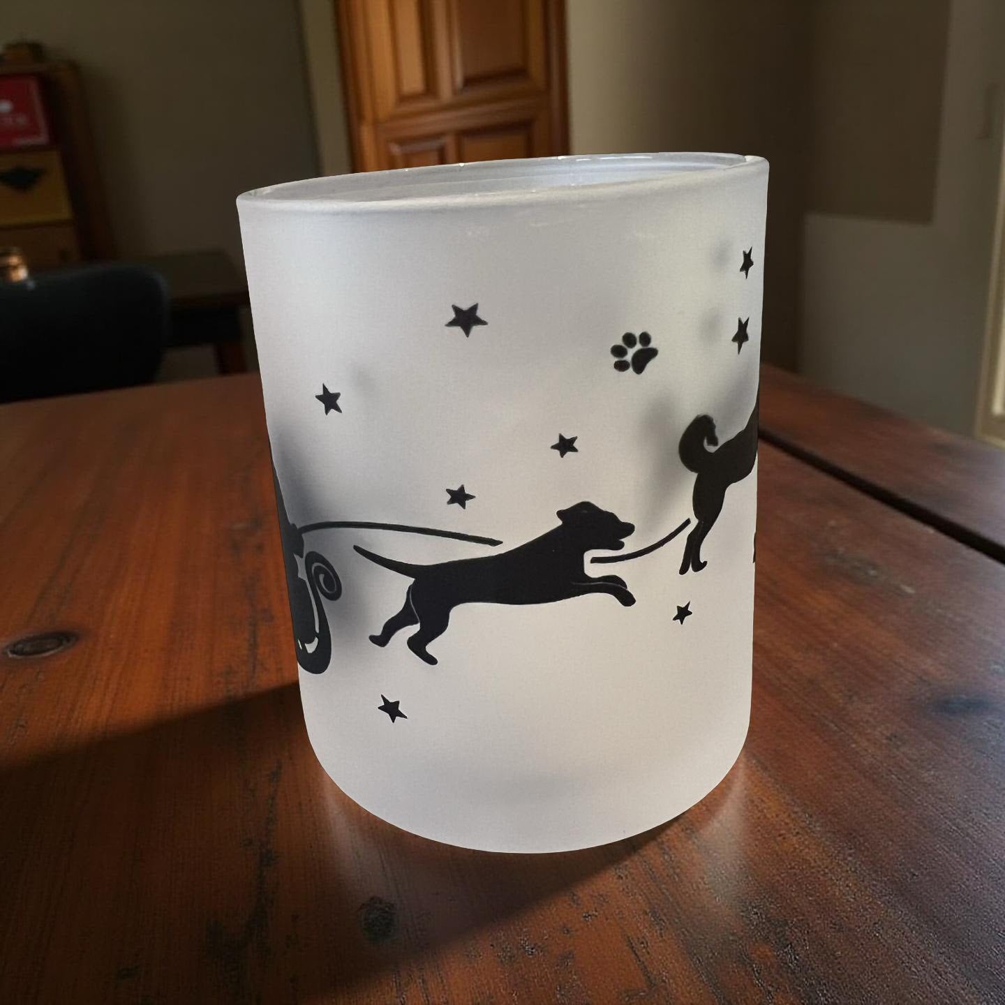 Frosted Santas Sleigh Glass