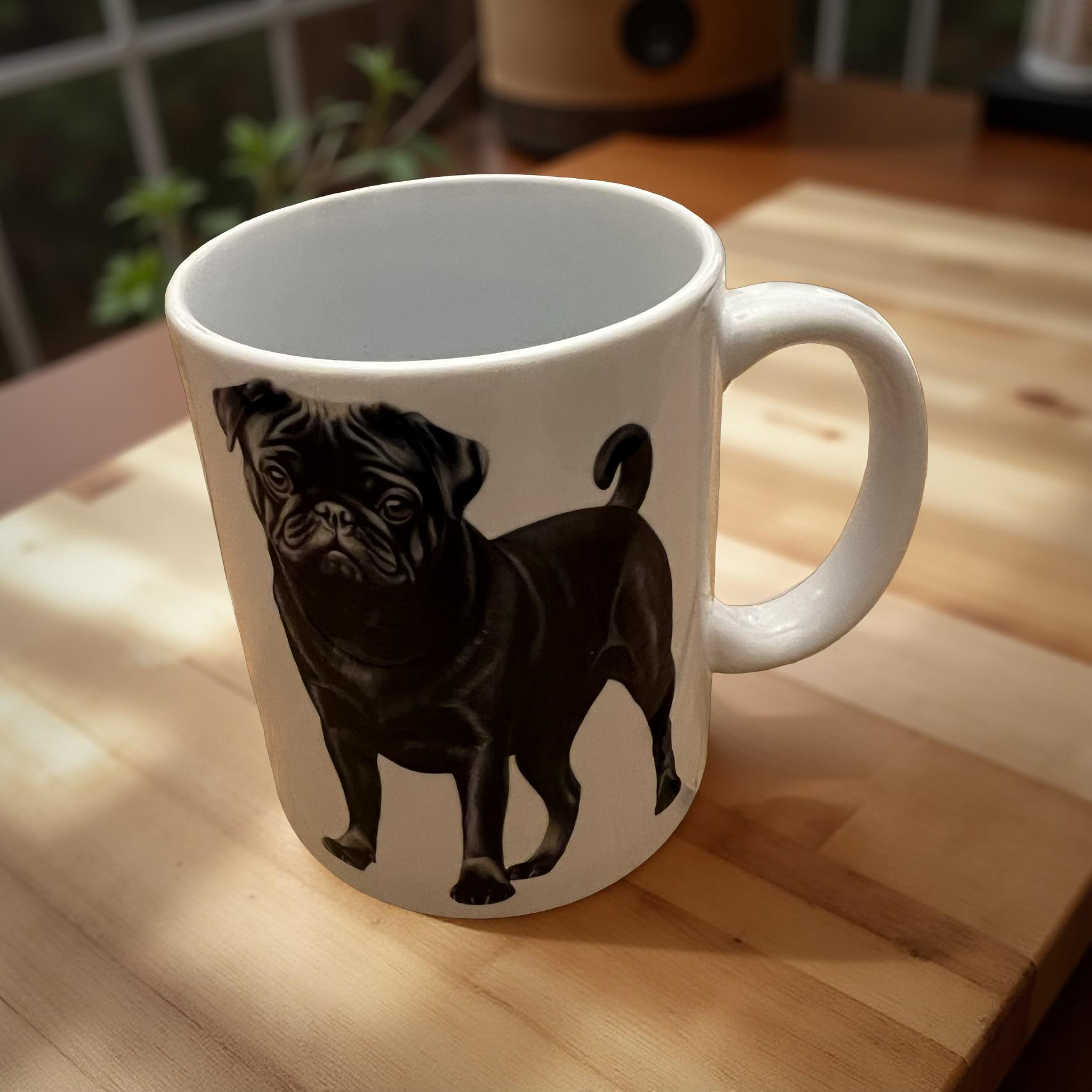 Black Pug Dog Mug