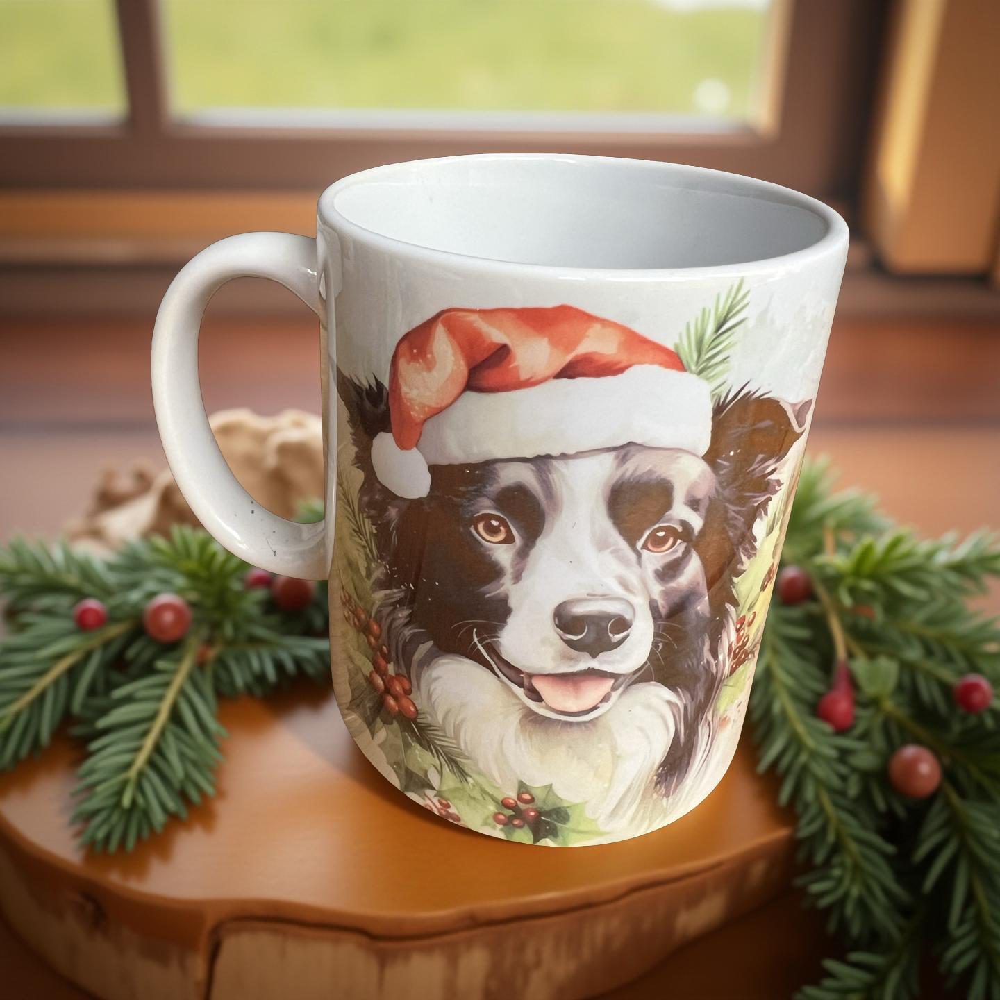 Christmas Collie Dog Mug