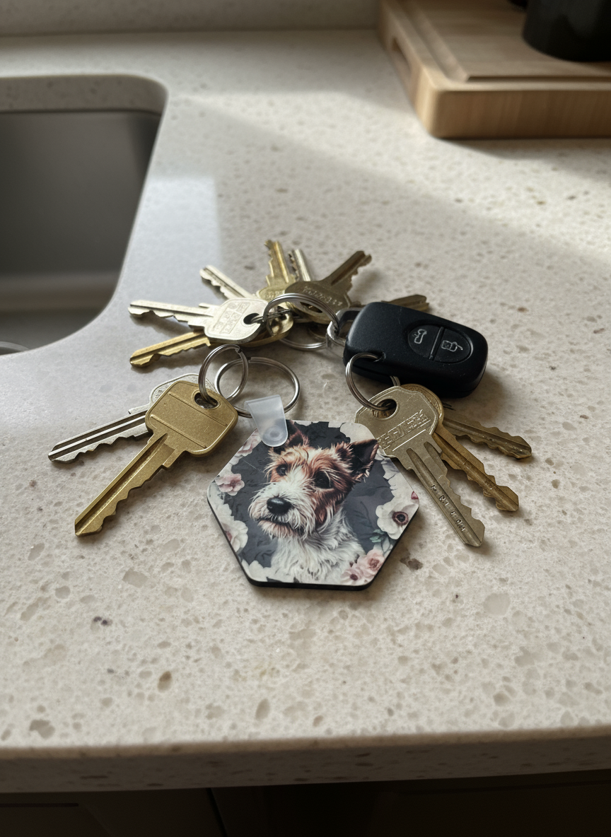 Fox Terrier Keyring