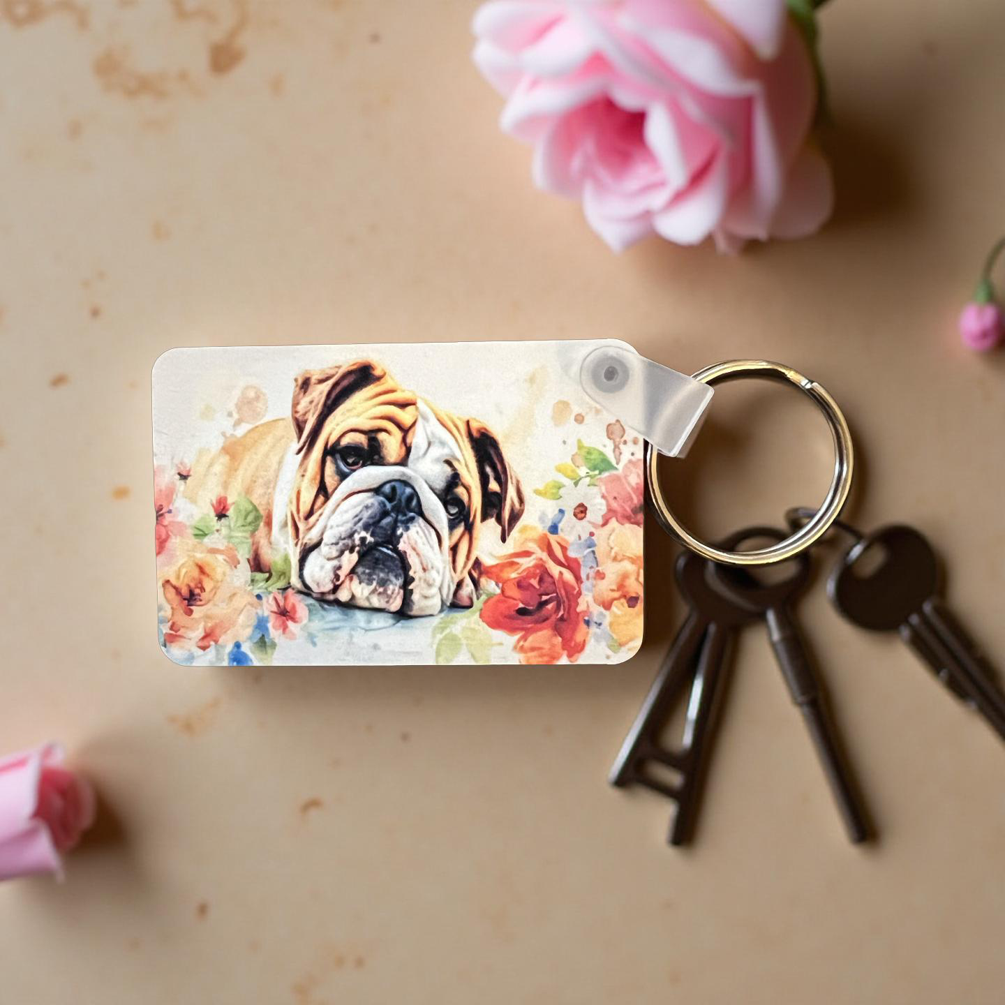 English Bulldog Keyring