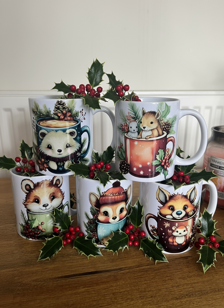 Christmas Woodland Mouse Mug