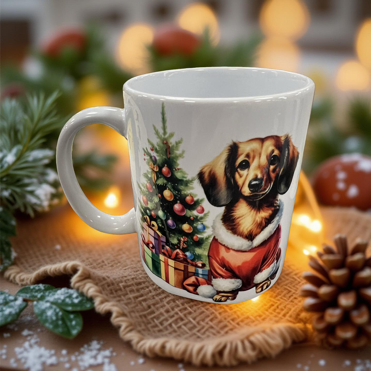 Christmas Dachshund Mug
