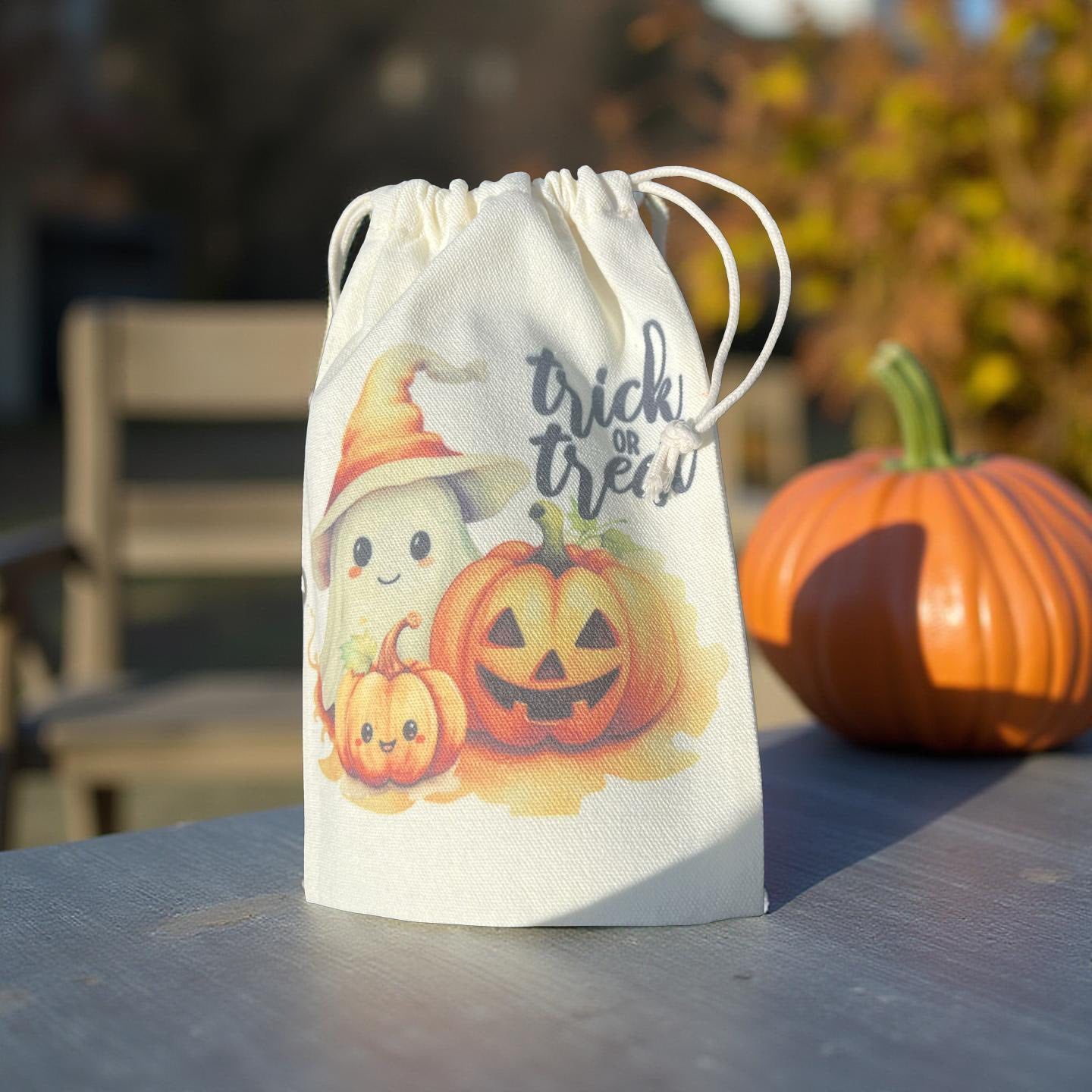 Pumpkin Trick or Treat Drawstring Bag