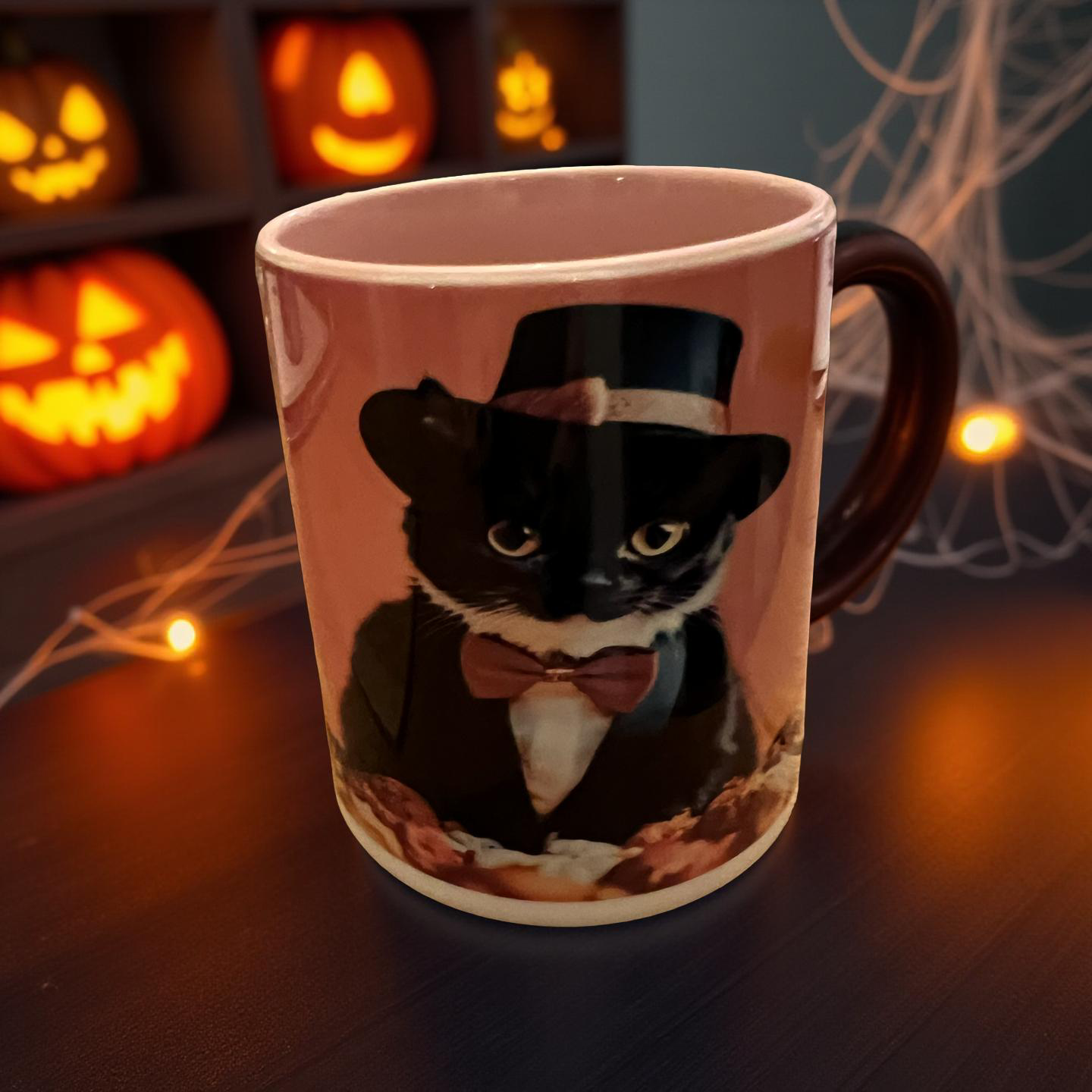 Black Cat Halloween mug
