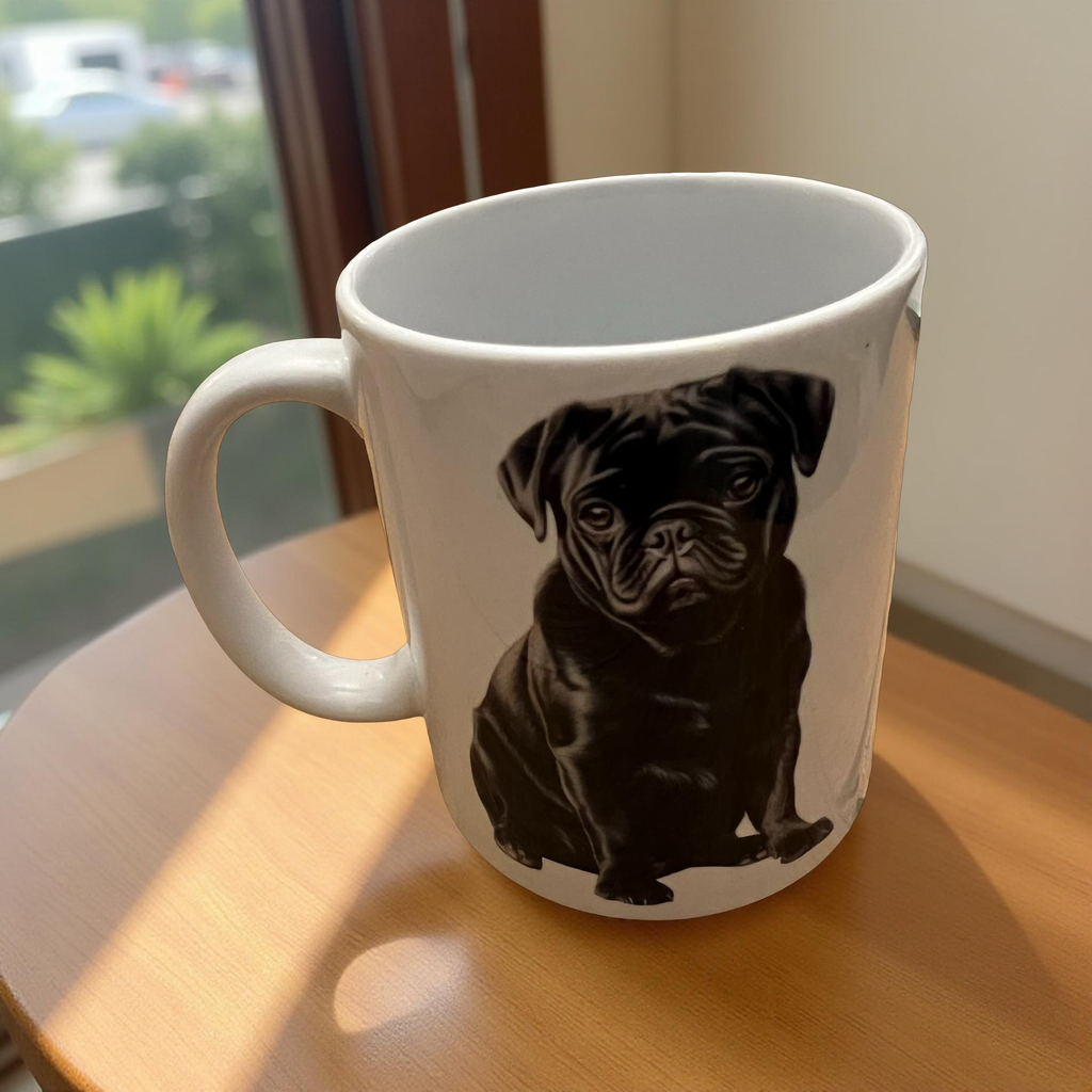 Black Pug Dog Mug