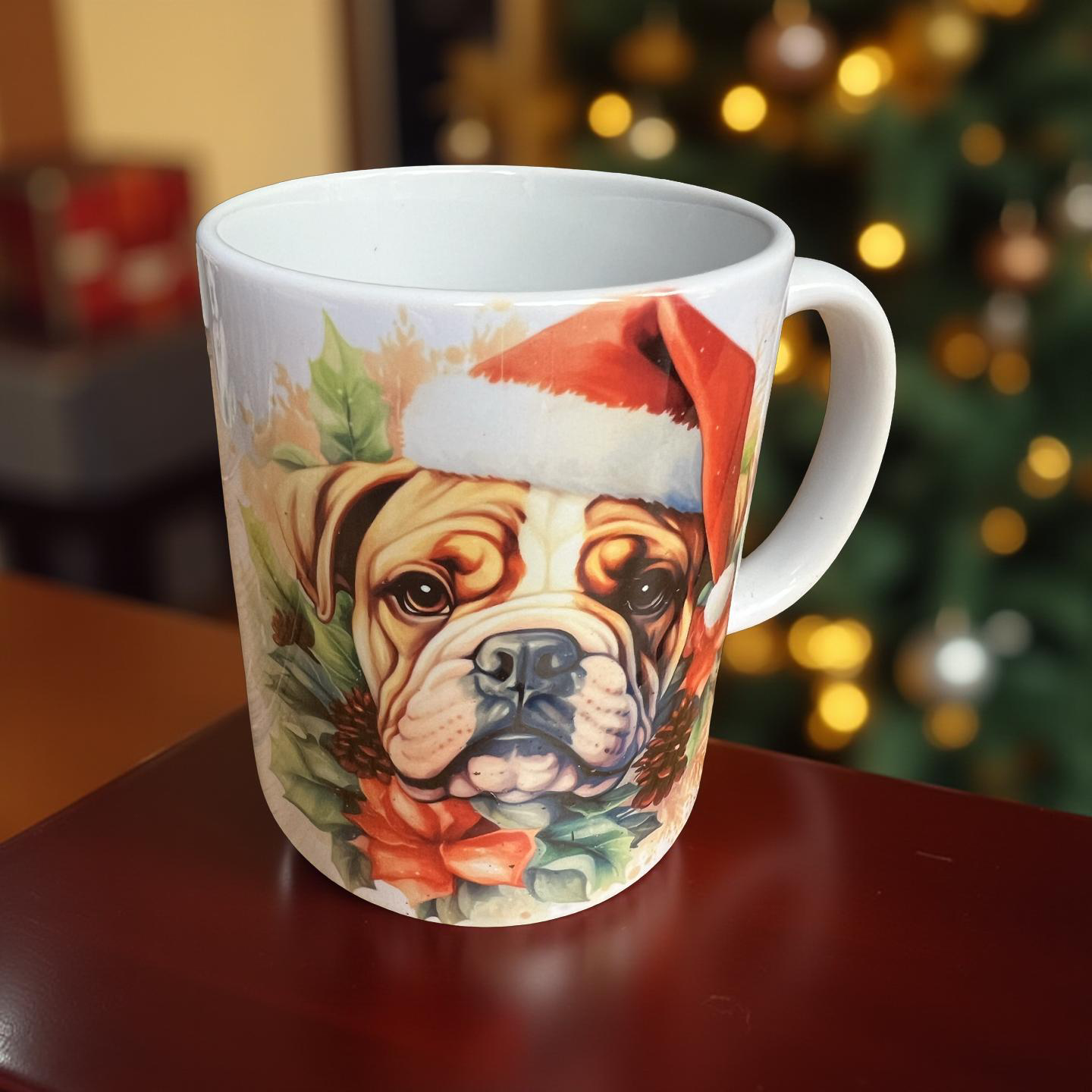 Christmas Bulldog Mug