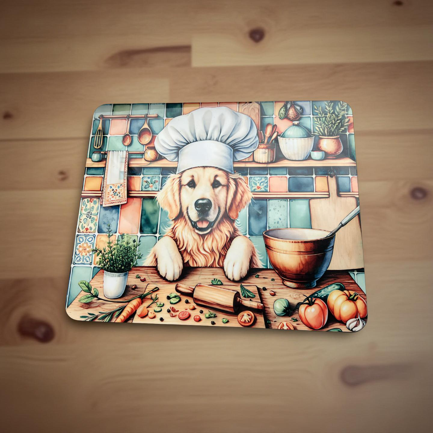 Golden Retriever Chefs Place Mat
