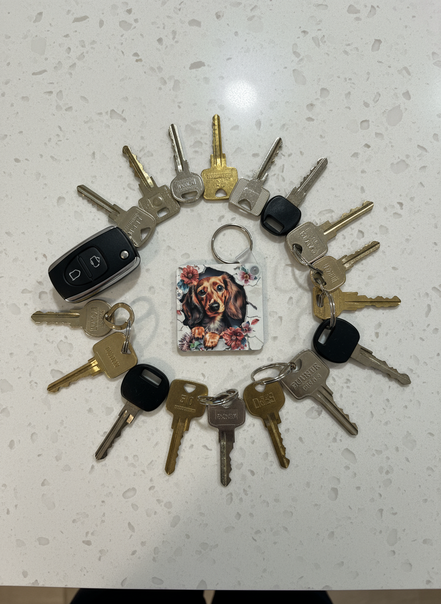 Daschund Keyring