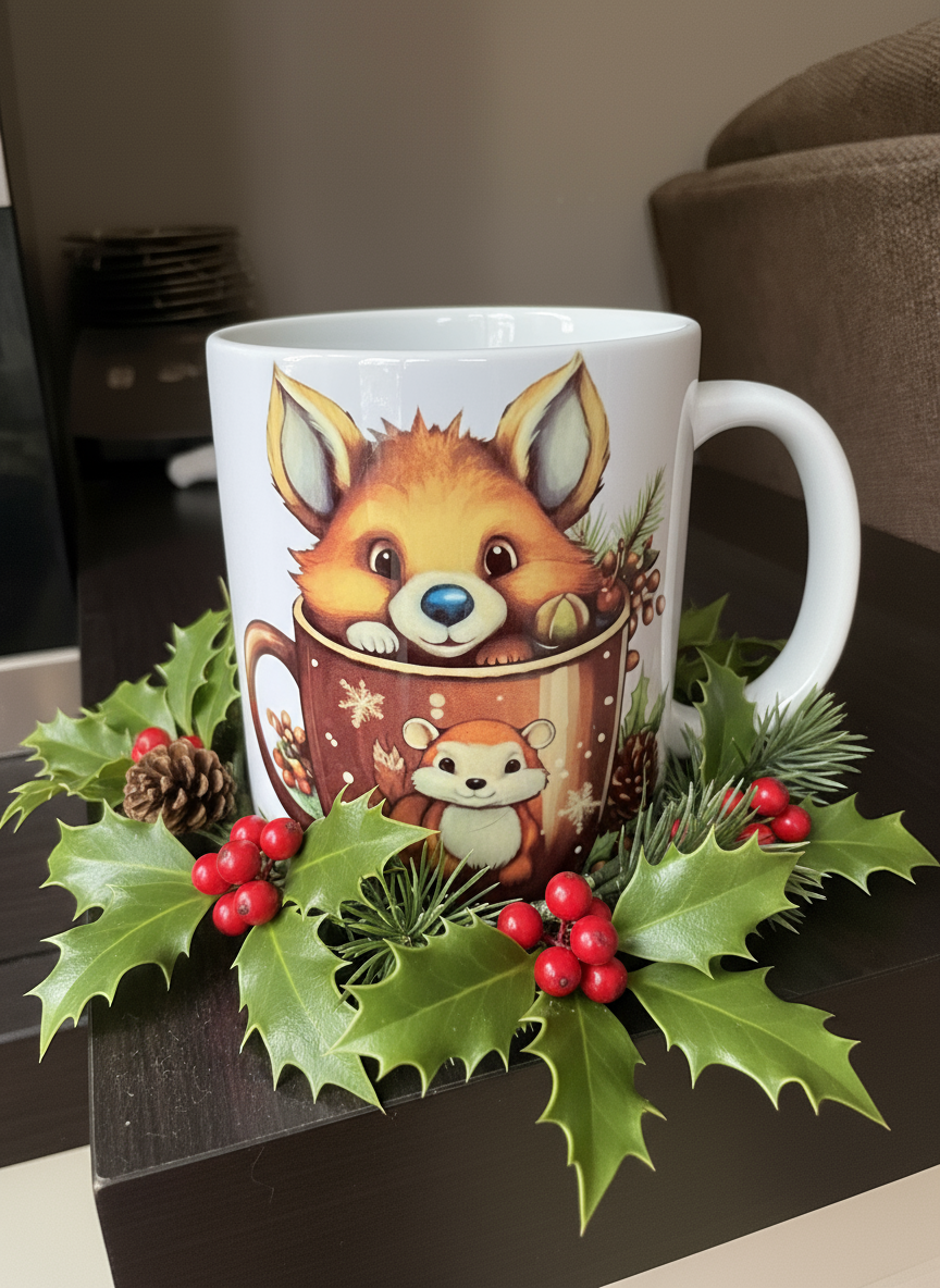 Christmas Woodland Fox Mug